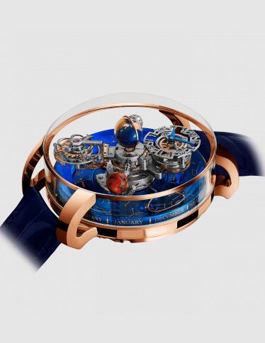 Replica Jacob and Co Astronomia Sky Sapphire Mars Satellite Tourbillon Watch AT113.40.AA.AA.A