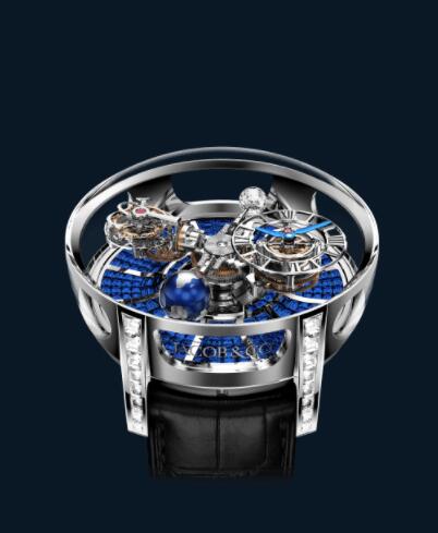 Jacob and Co Astronomia Replica Watch ASTRONOMIA TOURBILLON BAGUETTE BLUE SAPPHIRES AT800.30.BD.BB.A