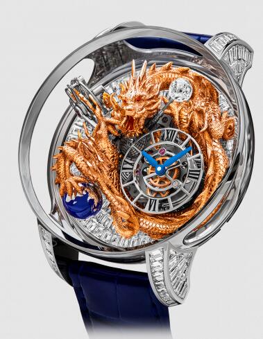 Jacob and Co Astronomia Replica Watch Astronomia Art Dragon White Gold Baguette AT812.30.DR.UA.ABALA