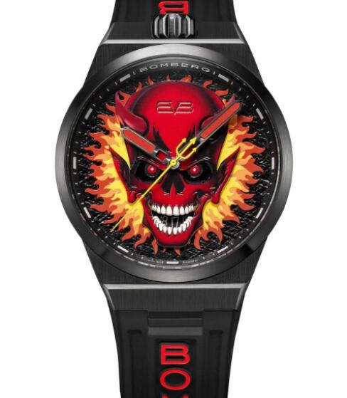 Bomberg BOLT-68 Neo Devil Skull & Flames Replica Watch BF43H3PBA.01-1.12