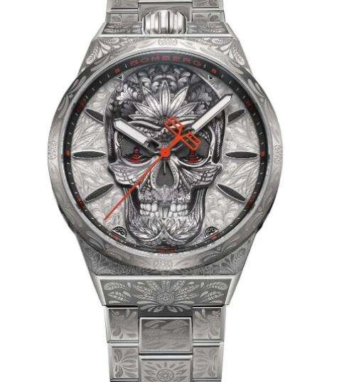 Bomberg BOLT-68 Neo Tattooed Skull Metal Replica Watch BF43H3SS.07-2.12