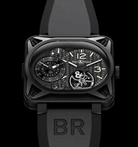 Bell & Ross Replica Watch BR Minuteur Tourbillon AVIATION BR-GR_MINUTEUR-CA-MANUAL Black DLC Titanium