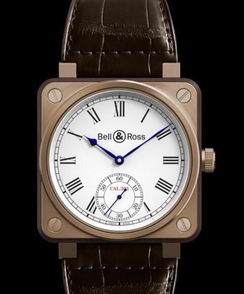 Bell & Ross Replica Watch BR 01 Instrument de Marine AVIATION BR01-CM-203 Bronze - Wood - Alligator Strap