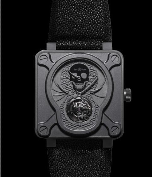 Bell & Ross Replica Watch BR 01 Tourbillon Airborne AVIATION BR01-TOURB-AIRBORN-MANUAL Black DLC Titanium