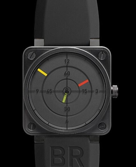 Bell & Ross Replica Watch BR 01 Radar AVIATION BR0192-RADAR Black Microblasted Steel