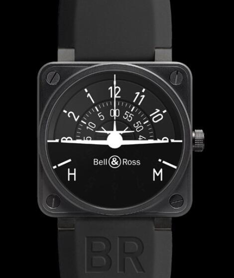 Bell & Ross Replica Watch BR 01 Turn Coordinator AVIATION BR0192-TURNCOOR Balck PVD Steel