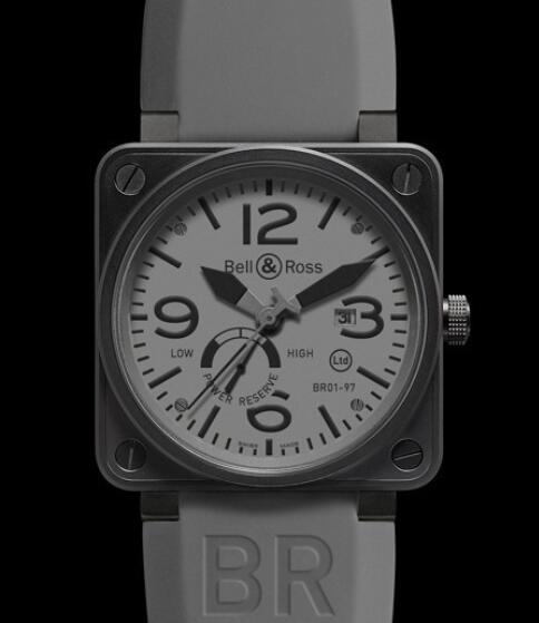 Bell & Ross Replica Watch BR 01-97 Commando AVIATION BR0197-COMMANDO Black Microblasted Steel