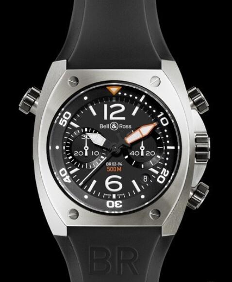 Replica Bell Ross watches review watch Bell & Ross MARINE BR 02-94 Steel BR02-CHR-BL-ST Steel