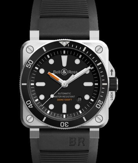 Bell & Ross INSTRUMENTS Replica Watch BR 03-92 Diver BR0392-D-BL-ST/SRB Steel - Rubber Strap