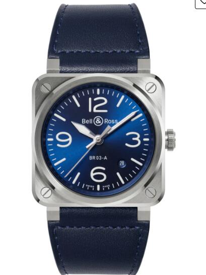 Bell & Ross BR03 Blue Steel Replica Watch BR03A-BLU-ST/SCA