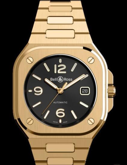 Bell & Ross INSTRUMENTS Replica Watch BR05 Gold BR05A-BL-PG/SPG Rose Gold - Black Dial - Bracelet Rose Gold