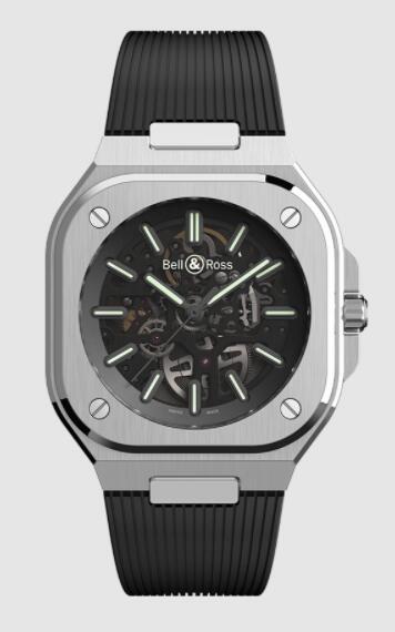 Bell and Ross BR 05 SKELETON NIGHTLUM Replica Watch BR05A-BL-SK-ST/SRB