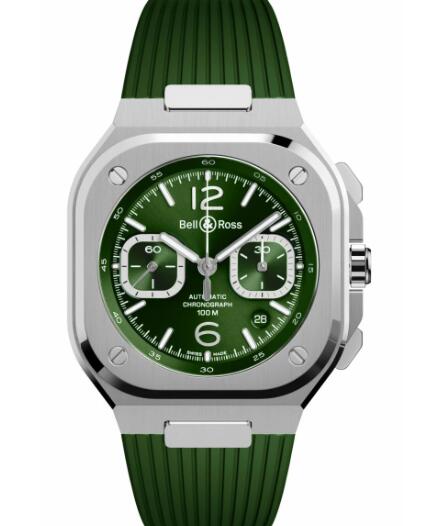 Bell and Ross BR 05 Chrono Green Steel Replica Watch BR05C-GN-ST/SRB