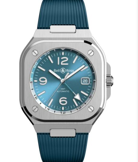 Bell & Ross BR 05 GMT Sky Blue Replica Watch BR05G-PB-ST/SRB