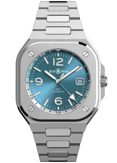 Bell & Ross BR 05 GMT Sky Blue Replica Watch BR05G-PB-ST/SST