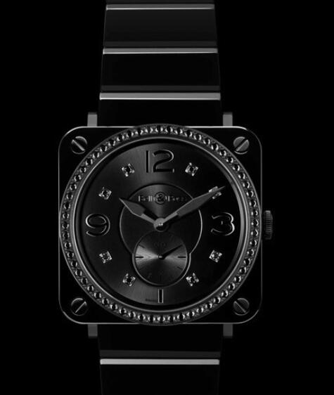 Bell & Ross Replica Watch AVIATION BR S Black Ceramic Phantom Diamonds BRS-BLC-PH-LGD/SCE Black Ceramic - Diamonds