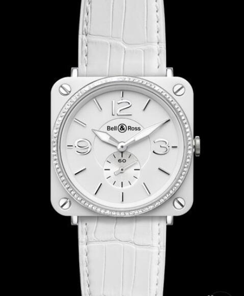 Bell & Ross Replica Watch AVIATION BR S White Ceramic & Diamonds BRS-WH-CEDIAM/SCE White Ceramic - Diamonds