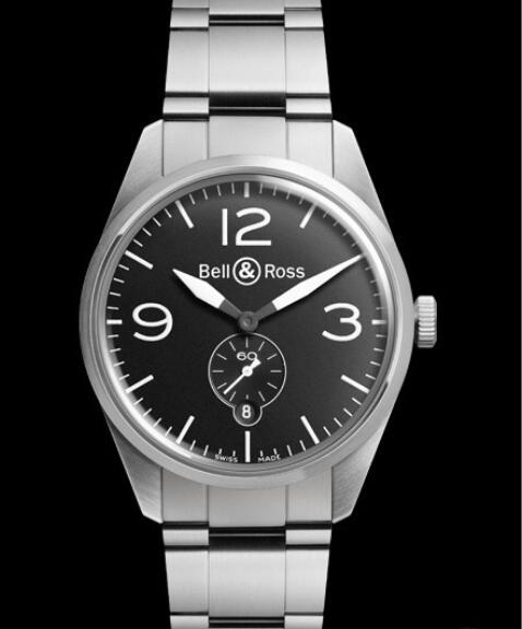 Bell & Ross VINTAGE Replica Watch BR 123 Original BRV123-BL-ST/SST Steel - Black Dial - Steel Bracelet