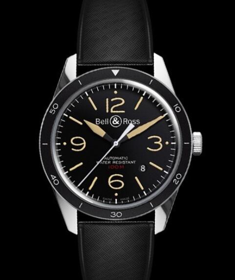 Bell & Ross VINTAGE Replica Watch BR 123 Sport Heritage BRV123-ST-HER/SRB Steel - Rubber Bracelet