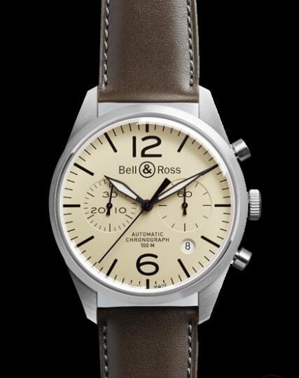 Bell & Ross VINTAGE Watch Replica BR 126 Original BRV126-BEI-ST/SCA Steel - Beige Dial