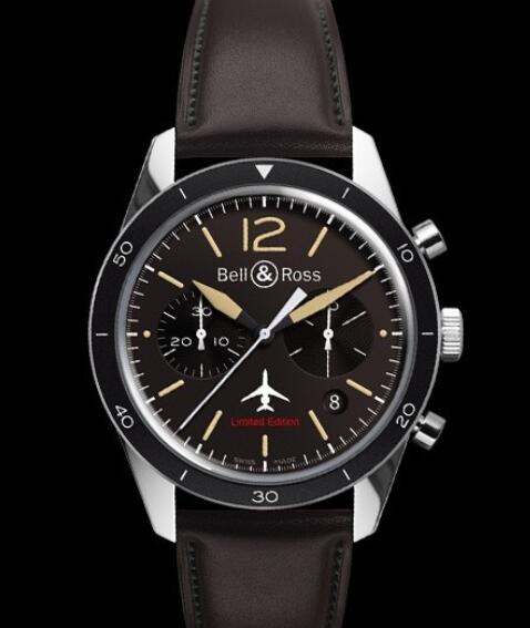 Bell & Ross VINTAGE Replica Watch BR 126 Falcon BRV126-FALCON/SCA Steel - Calfskin Strap