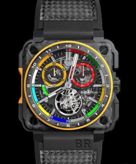 Bell & Ross INSTRUMENTS Replica Watch BR X1 Tourbillon R.S.17 BRX1-CHTB-RS17 Carbone forgé and ceramic - Rubber and carbon fibre strap