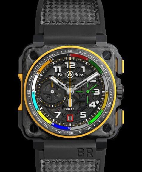 Bell & Ross INSTRUMENTS Replica Watch BR X1 R.S.17 BRX1-RS17 Carbone forgé and ceramic - Rubber and carbon fibre strap