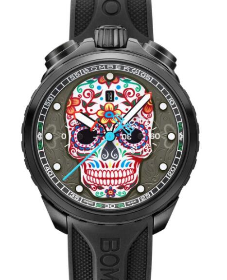 Bomberg BOLT-68 Heritage Sugar Skull Pink Replica Watch BS45CHPBA.060-2.11