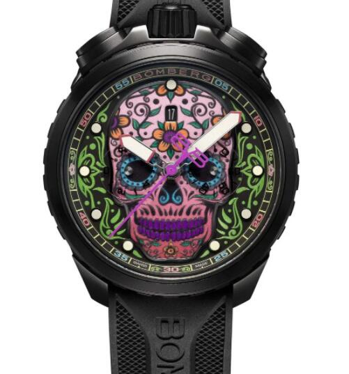 Bomberg BOLT-68 Heritage Sugar Skull Purple Replica Watch BS45CHPBA.060-4.12