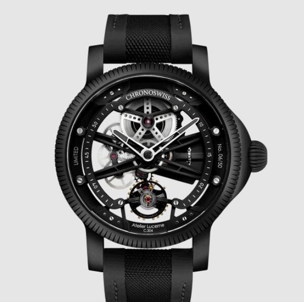 Chronoswiss SkelTec Pitch Black Replica Watch CH-3715M-BKBK