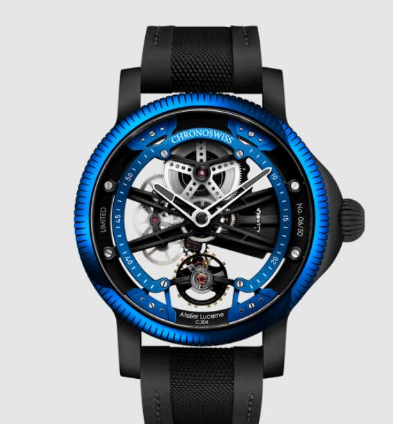 Chronoswiss SkelTec Azur Replica Watch CH-3718-BKBLB
