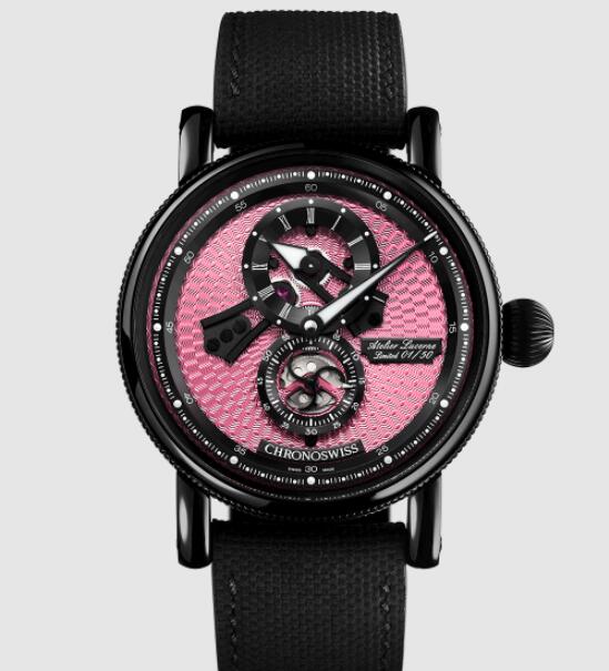 Chronoswiss Flying Regulator Open Gear Pink Panther Replica Watch CH-8755.1-PIBK