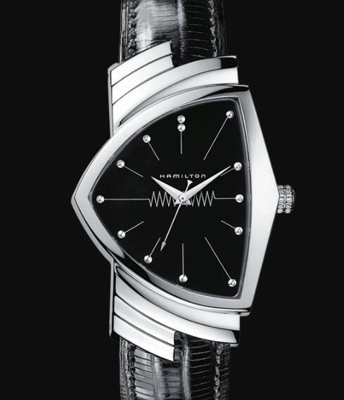 Vintage Hamilton Ventura Quartz Watch Black Dial Copy Watch H24411732