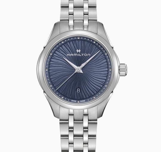 Hamilton Jazzmaster Lady Quartz Blue dial steel bracelet H32231140 Replica Watch