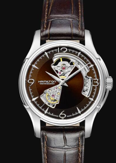 Hamilton Jazzmaster Automatic Replica Watch Review Open Heart Brown Dial H32565595