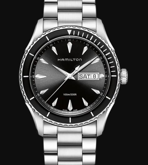 Hamilton Jazzmaster Quartz Watch Seaview Day Date Black Dial Replica Watch Review H37511131