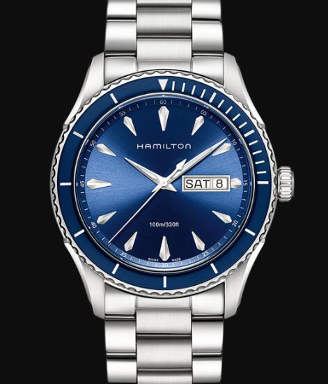 Hamilton Jazzmaster Quartz Watch Seaview Day Date Blue Dial Replica Watch Review H37551141