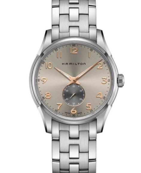 Hamilton Jazzmaster Thinline Small Second Quartz quadrante grigio Copy Watch AAA H38411180