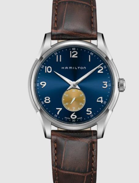 Hamilton Jazzmaster Thinline Small Second Quartz blue dial Copy Watch AAA H38411540