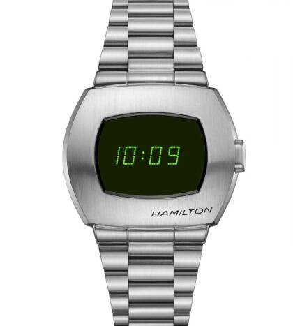 Hamilton PSR Digital Quartz Stainless Steel Green Replica Watch H52414131