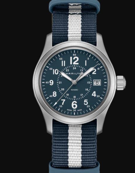 Hamilton Khaki Field Quartz Watch Blue Dial Replica Watch H68201043