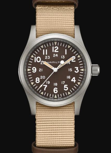 Hamilton Khaki Field Mechanical Watch Brown Dial Replica Watch H69429901