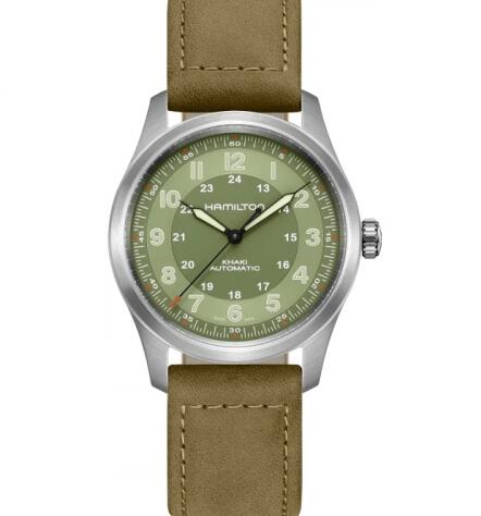 Hamilton Khaki Field Titanium Auto 38 Green Replica Watch H70205860