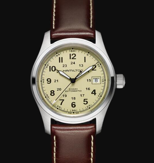 Hamilton Khaki Field Automatic Watch Beige Dial Replica Watch H70455523