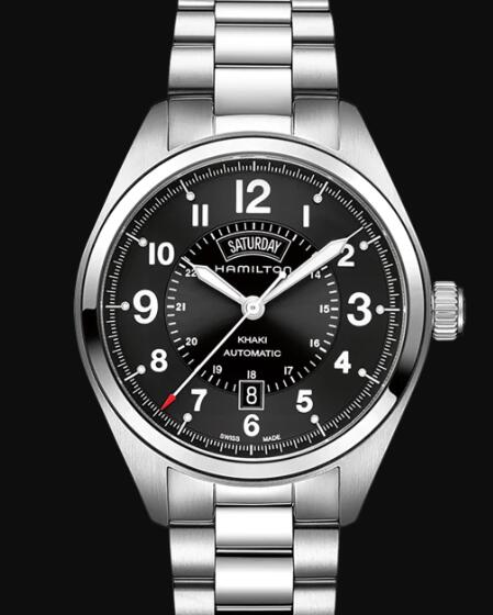Hamilton Khaki Field Automatic Watch Day Date Black Dial Replica Watch H70505133