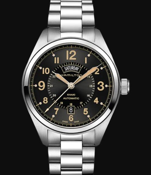 Hamilton Khaki Field Automatic Watch Day Date Black Dial Replica Watch H70505933