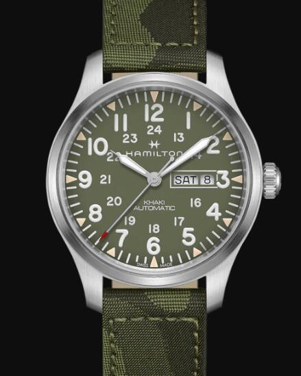 Hamilton Khaki Field Automatic Watch Day Date Green Dial Replica Watch H70535061