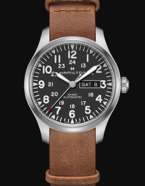 Hamilton Khaki Field Automatic Watch Day Date Black Dial Replica Watch H70535531
