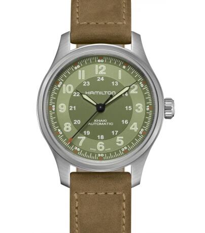 Hamilton Khaki Field Titanium Auto Green Replica Watch H70545560