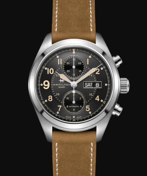 Hamilton Khaki Field Chronometer Watch Black Dial Replica Watch H71616535